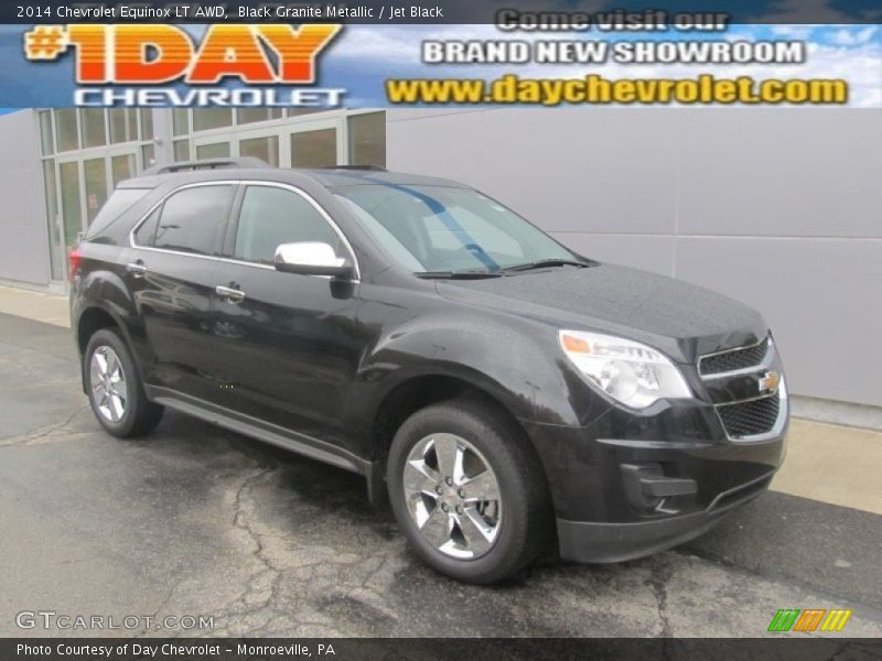 Black Granite Metallic / Jet Black 2014 Chevrolet Equinox LT AWD