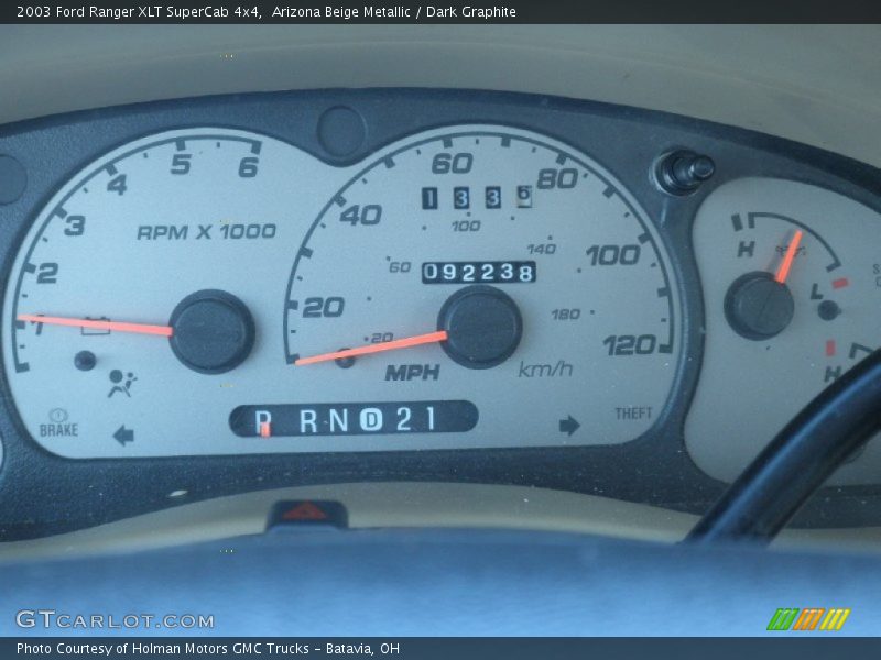 Arizona Beige Metallic / Dark Graphite 2003 Ford Ranger XLT SuperCab 4x4