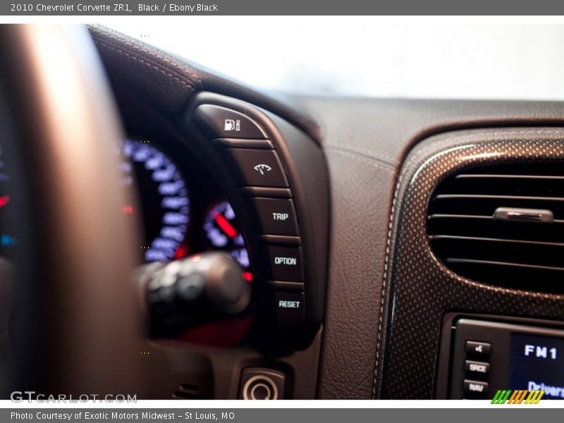 Controls of 2010 Corvette ZR1