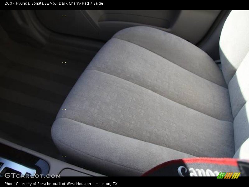 Dark Cherry Red / Beige 2007 Hyundai Sonata SE V6