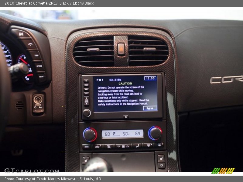 Controls of 2010 Corvette ZR1