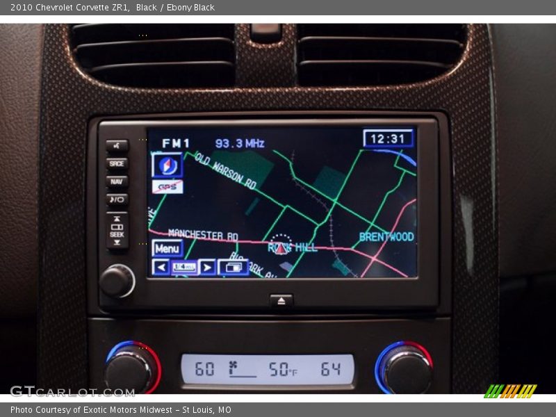Navigation of 2010 Corvette ZR1