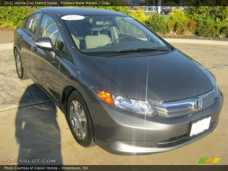 Polished Metal Metallic / Gray 2012 Honda Civic Hybrid Sedan