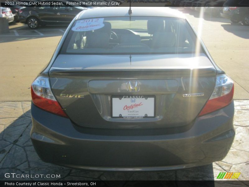 Polished Metal Metallic / Gray 2012 Honda Civic Hybrid Sedan
