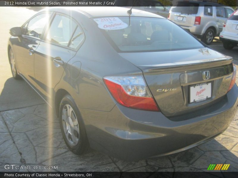 Polished Metal Metallic / Gray 2012 Honda Civic Hybrid Sedan