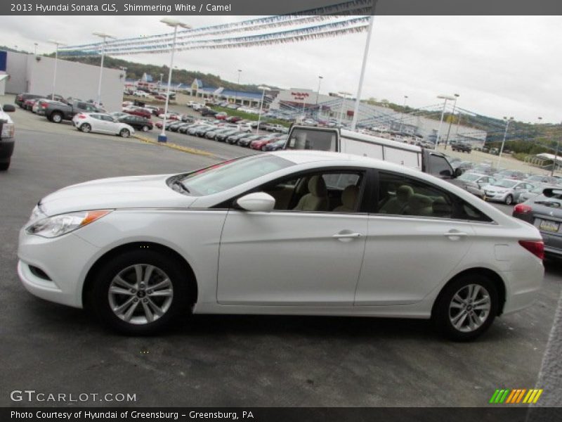 Shimmering White / Camel 2013 Hyundai Sonata GLS