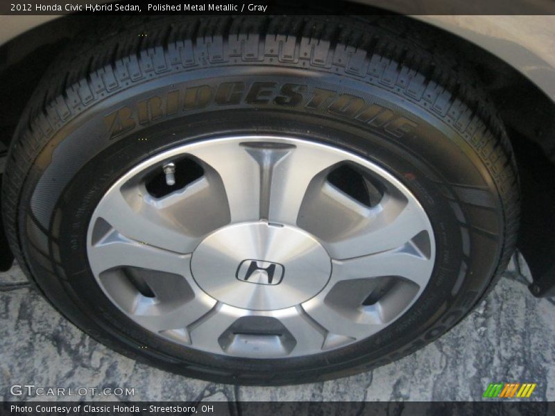 Polished Metal Metallic / Gray 2012 Honda Civic Hybrid Sedan