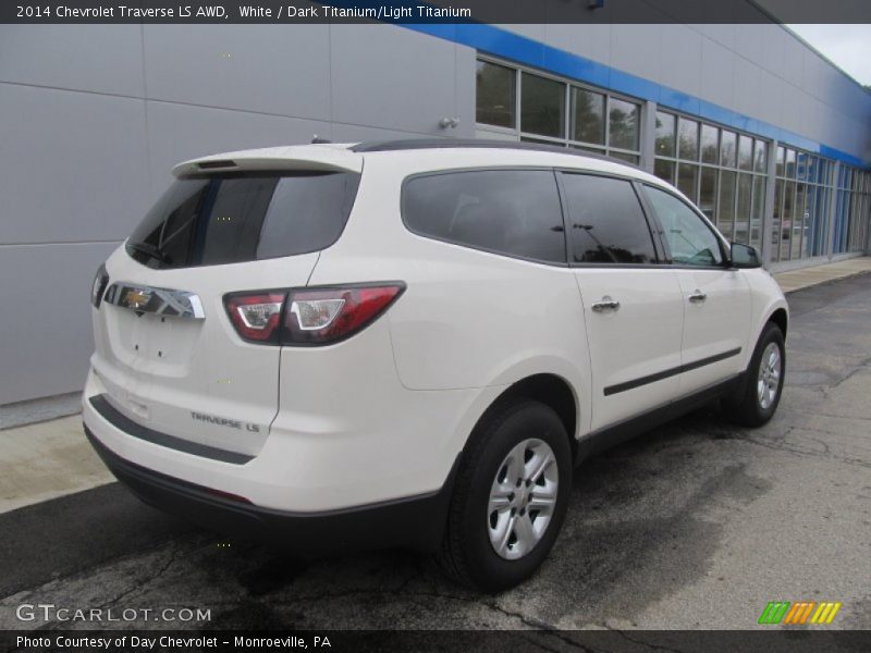 White / Dark Titanium/Light Titanium 2014 Chevrolet Traverse LS AWD