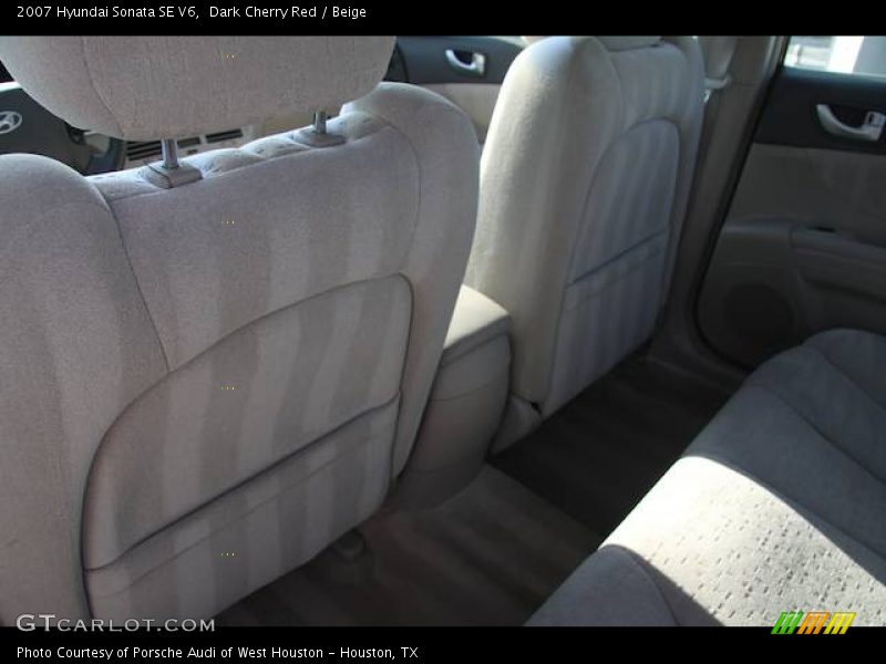 Dark Cherry Red / Beige 2007 Hyundai Sonata SE V6