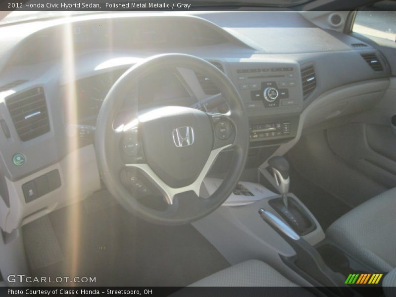 Polished Metal Metallic / Gray 2012 Honda Civic Hybrid Sedan