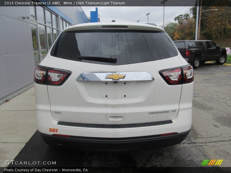 White / Dark Titanium/Light Titanium 2014 Chevrolet Traverse LS AWD