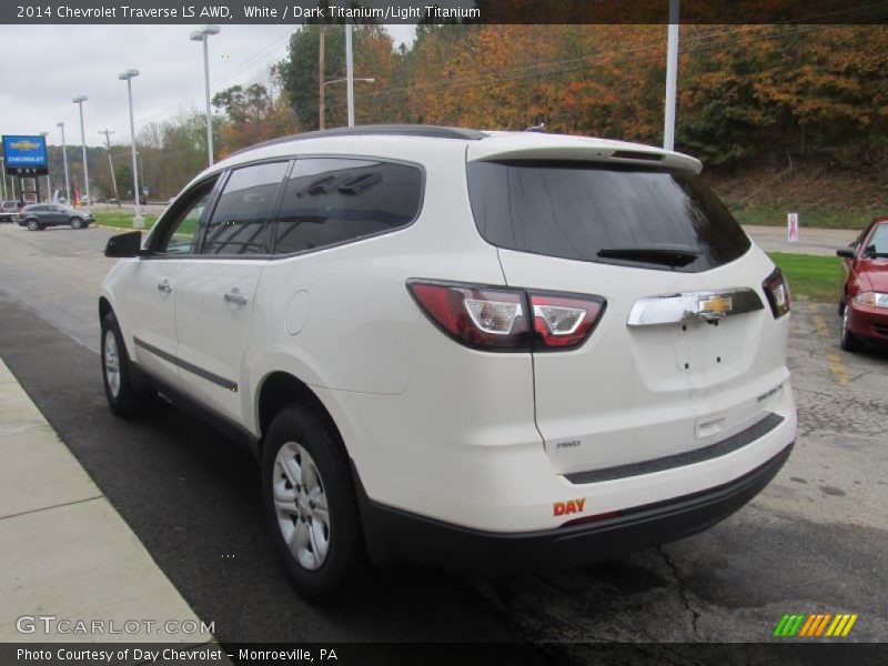 White / Dark Titanium/Light Titanium 2014 Chevrolet Traverse LS AWD