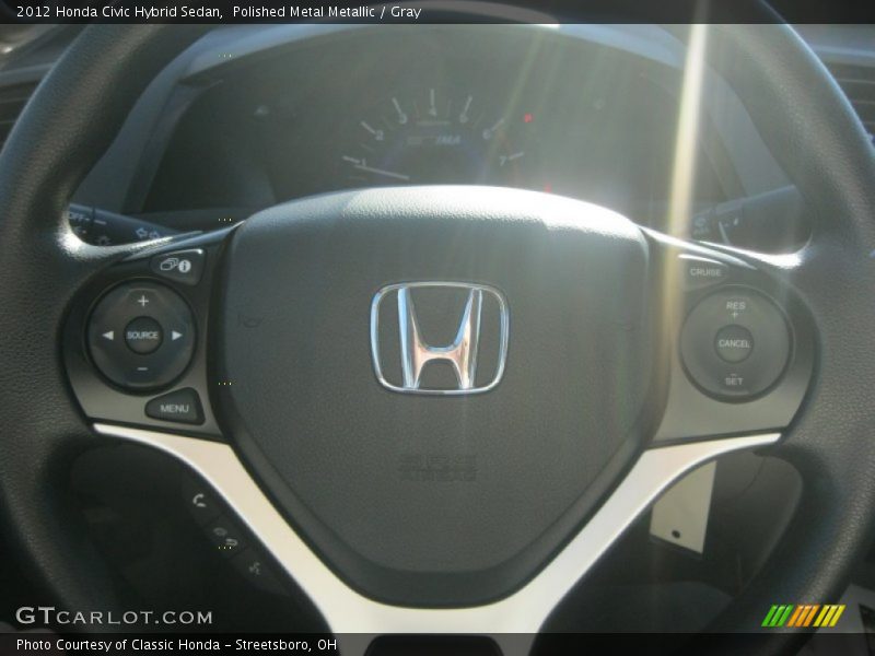 Polished Metal Metallic / Gray 2012 Honda Civic Hybrid Sedan