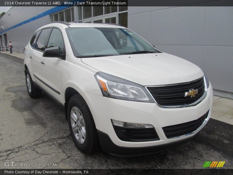 White / Dark Titanium/Light Titanium 2014 Chevrolet Traverse LS AWD