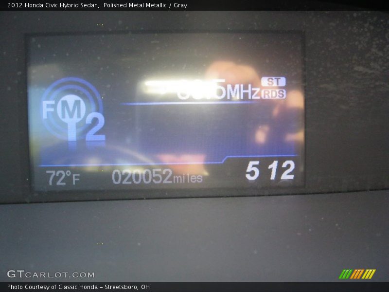 Polished Metal Metallic / Gray 2012 Honda Civic Hybrid Sedan