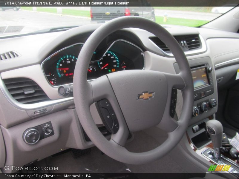 White / Dark Titanium/Light Titanium 2014 Chevrolet Traverse LS AWD