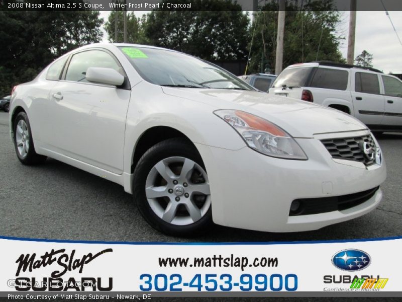Winter Frost Pearl / Charcoal 2008 Nissan Altima 2.5 S Coupe