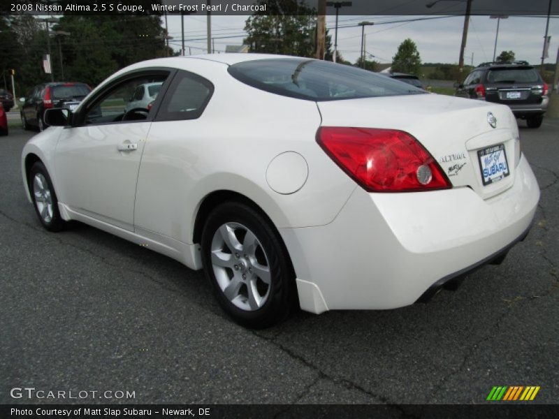 Winter Frost Pearl / Charcoal 2008 Nissan Altima 2.5 S Coupe