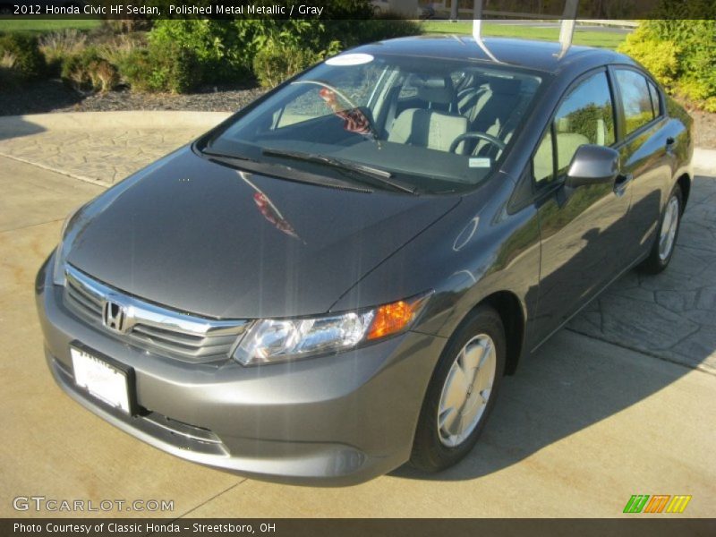 Polished Metal Metallic / Gray 2012 Honda Civic HF Sedan
