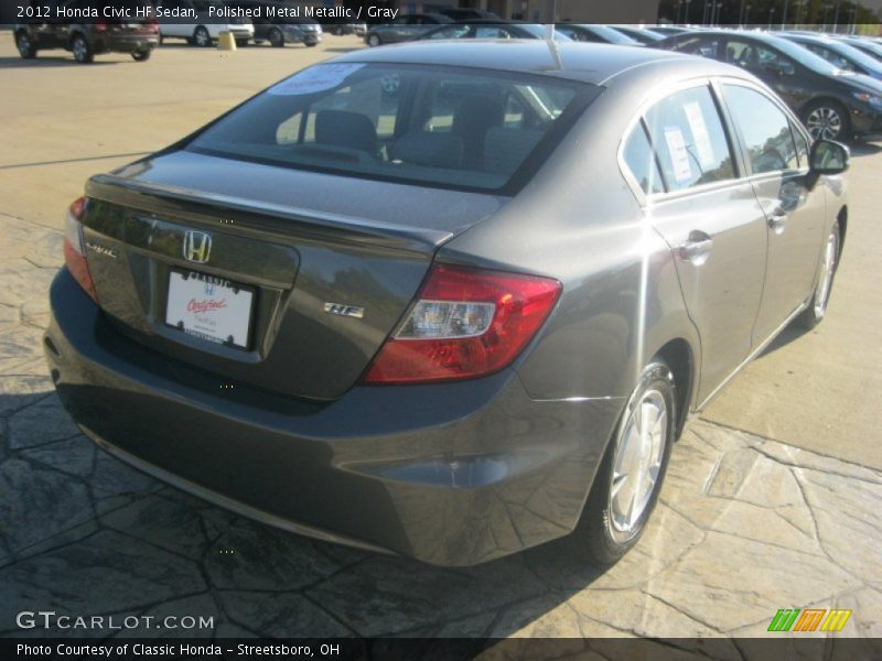 Polished Metal Metallic / Gray 2012 Honda Civic HF Sedan