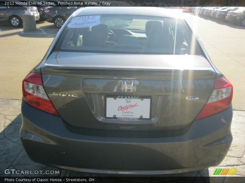 Polished Metal Metallic / Gray 2012 Honda Civic HF Sedan