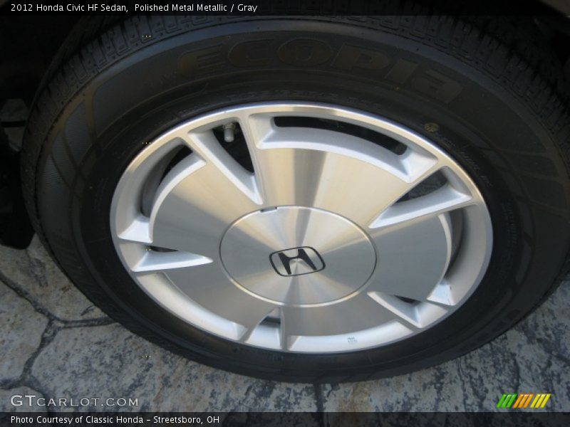 Polished Metal Metallic / Gray 2012 Honda Civic HF Sedan