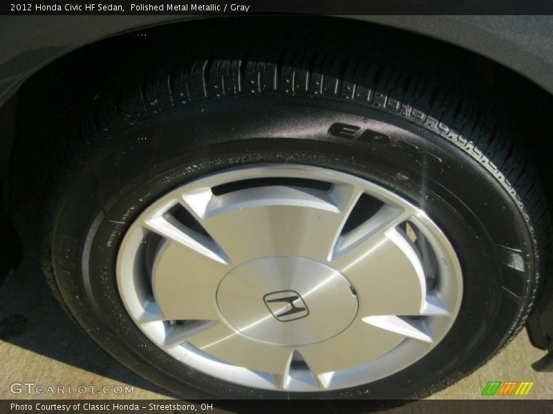 Polished Metal Metallic / Gray 2012 Honda Civic HF Sedan