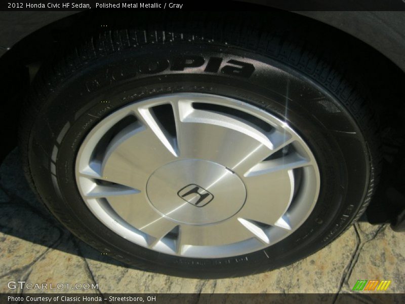 Polished Metal Metallic / Gray 2012 Honda Civic HF Sedan
