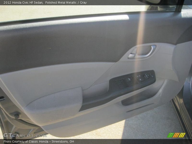 Polished Metal Metallic / Gray 2012 Honda Civic HF Sedan