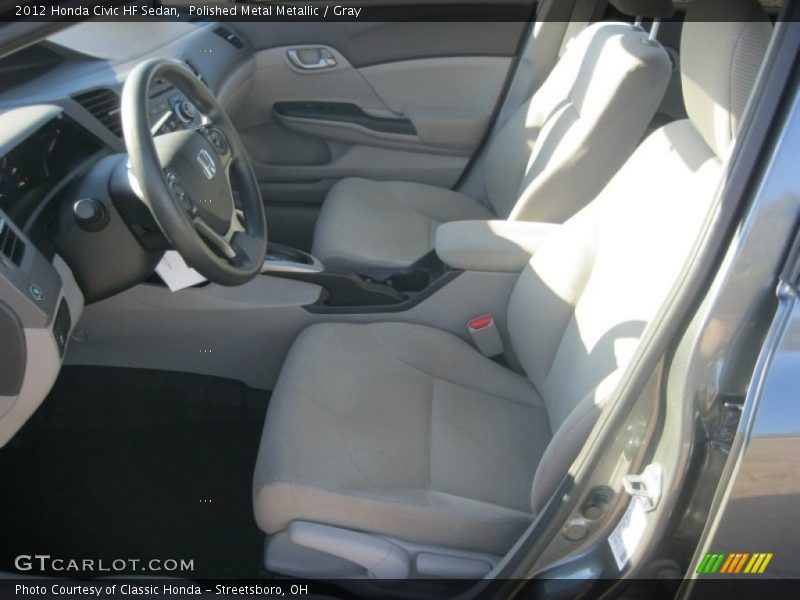 Polished Metal Metallic / Gray 2012 Honda Civic HF Sedan