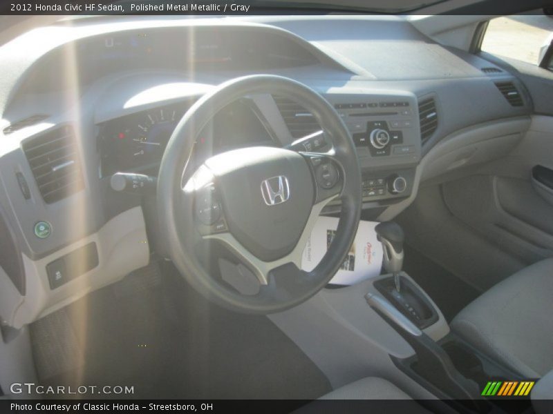 Polished Metal Metallic / Gray 2012 Honda Civic HF Sedan