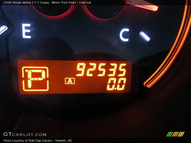 Winter Frost Pearl / Charcoal 2008 Nissan Altima 2.5 S Coupe