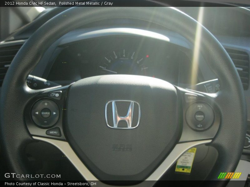 Polished Metal Metallic / Gray 2012 Honda Civic HF Sedan
