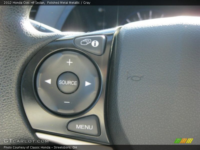 Polished Metal Metallic / Gray 2012 Honda Civic HF Sedan