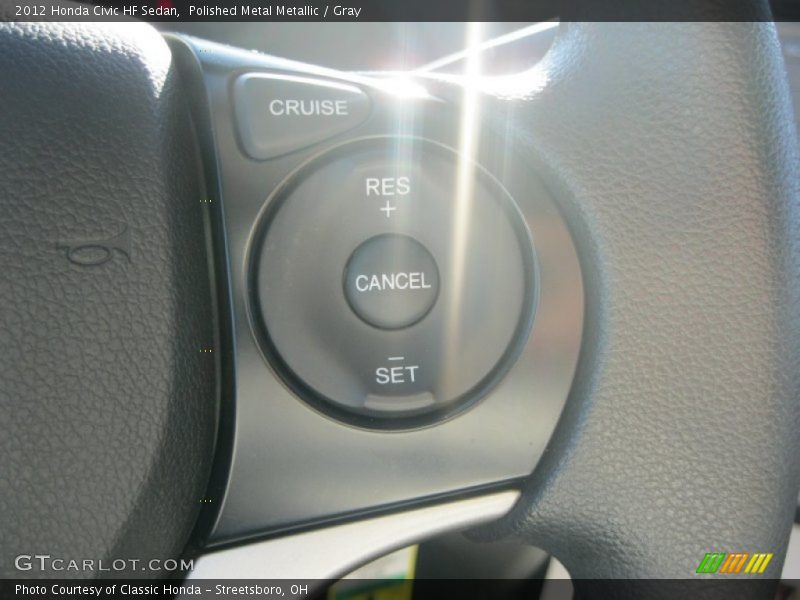 Polished Metal Metallic / Gray 2012 Honda Civic HF Sedan