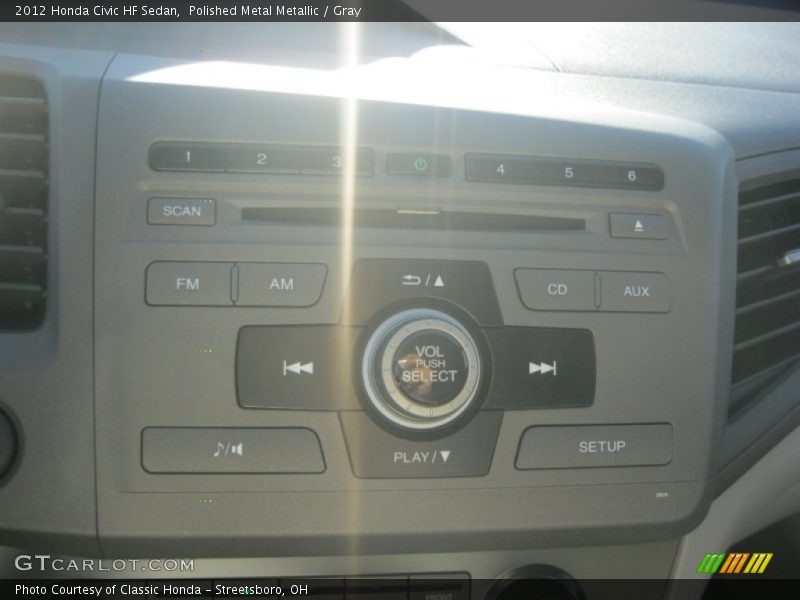 Polished Metal Metallic / Gray 2012 Honda Civic HF Sedan