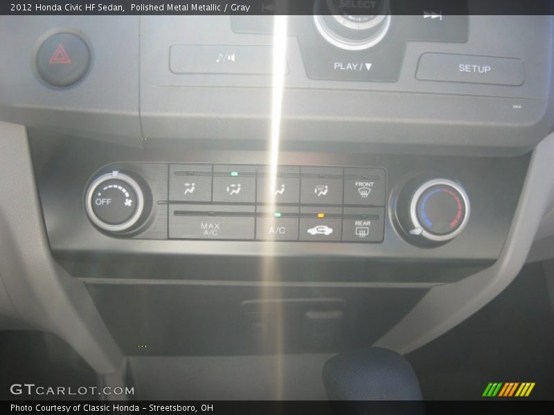 Polished Metal Metallic / Gray 2012 Honda Civic HF Sedan