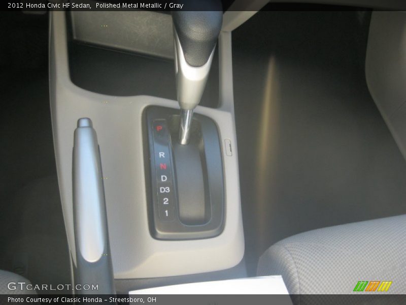 Polished Metal Metallic / Gray 2012 Honda Civic HF Sedan