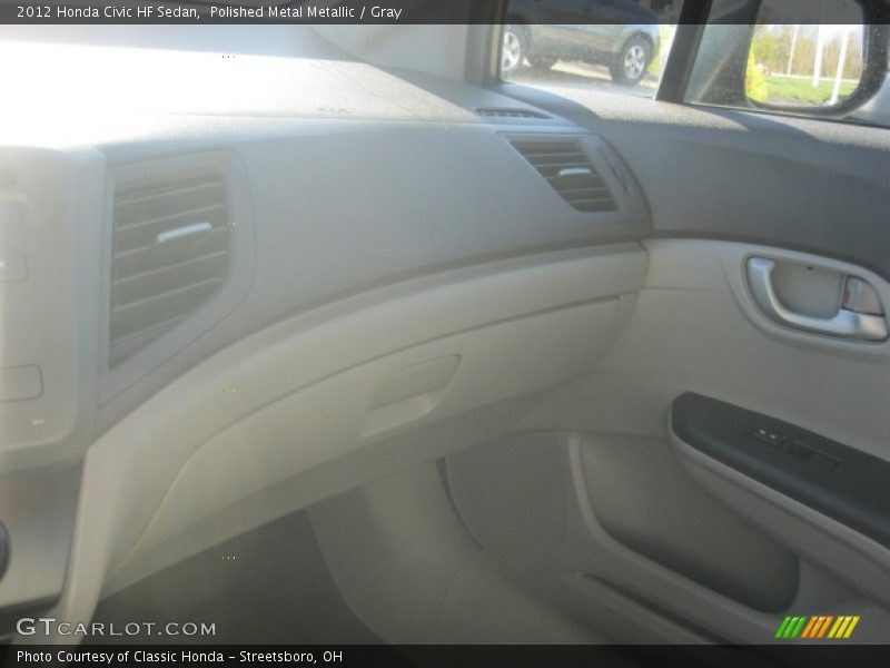 Polished Metal Metallic / Gray 2012 Honda Civic HF Sedan
