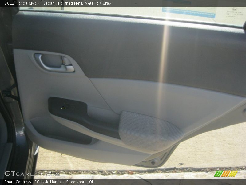 Polished Metal Metallic / Gray 2012 Honda Civic HF Sedan