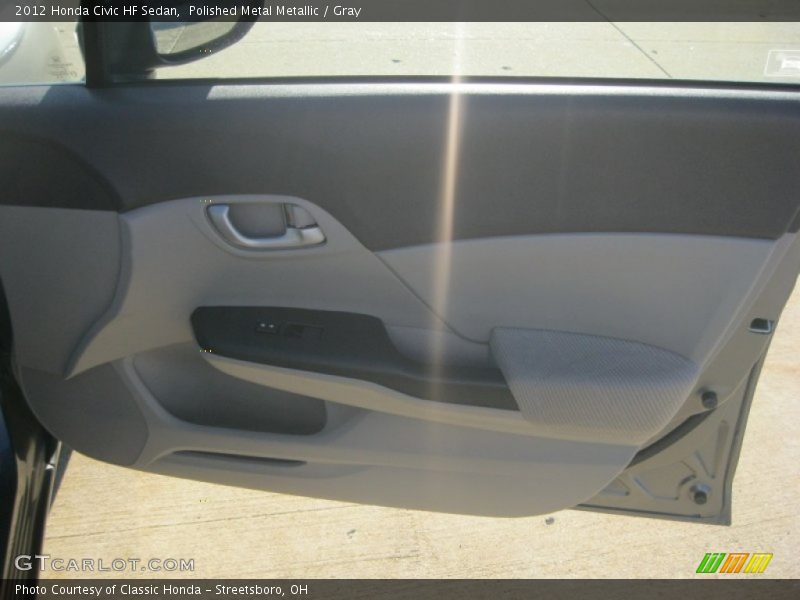 Polished Metal Metallic / Gray 2012 Honda Civic HF Sedan