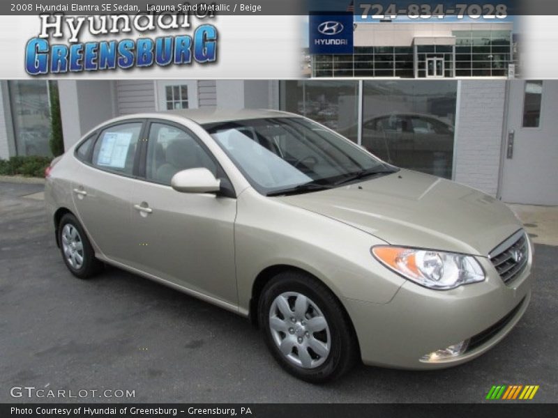 Laguna Sand Metallic / Beige 2008 Hyundai Elantra SE Sedan