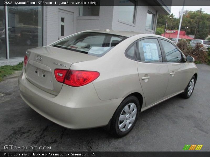 Laguna Sand Metallic / Beige 2008 Hyundai Elantra SE Sedan