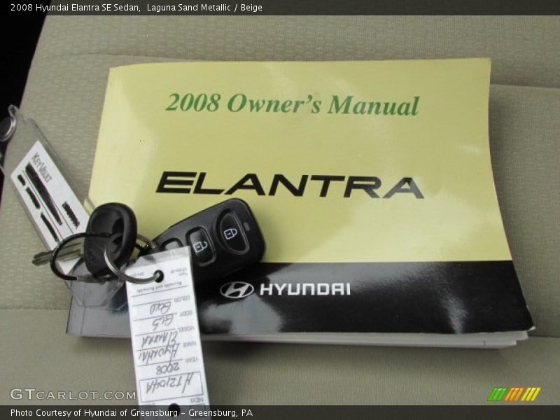 Laguna Sand Metallic / Beige 2008 Hyundai Elantra SE Sedan