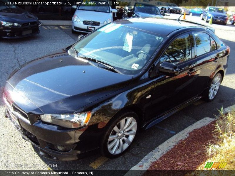 Tarmac Black Pearl / Black 2010 Mitsubishi Lancer Sportback GTS