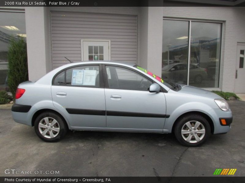 Polar Blue / Gray 2008 Kia Rio LX Sedan