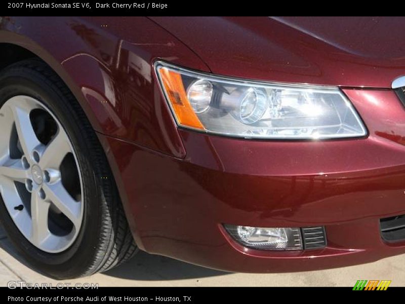 Dark Cherry Red / Beige 2007 Hyundai Sonata SE V6
