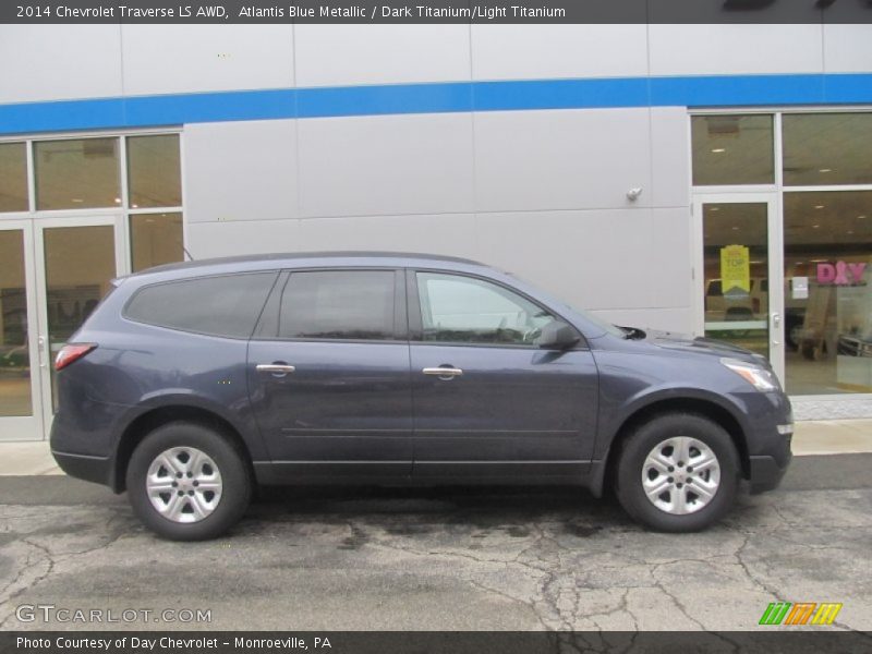 Atlantis Blue Metallic / Dark Titanium/Light Titanium 2014 Chevrolet Traverse LS AWD