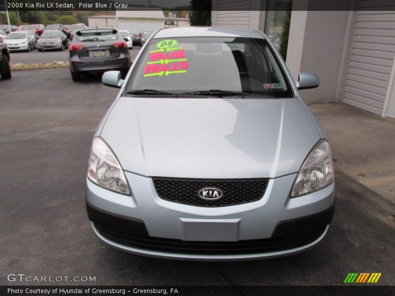 Polar Blue / Gray 2008 Kia Rio LX Sedan