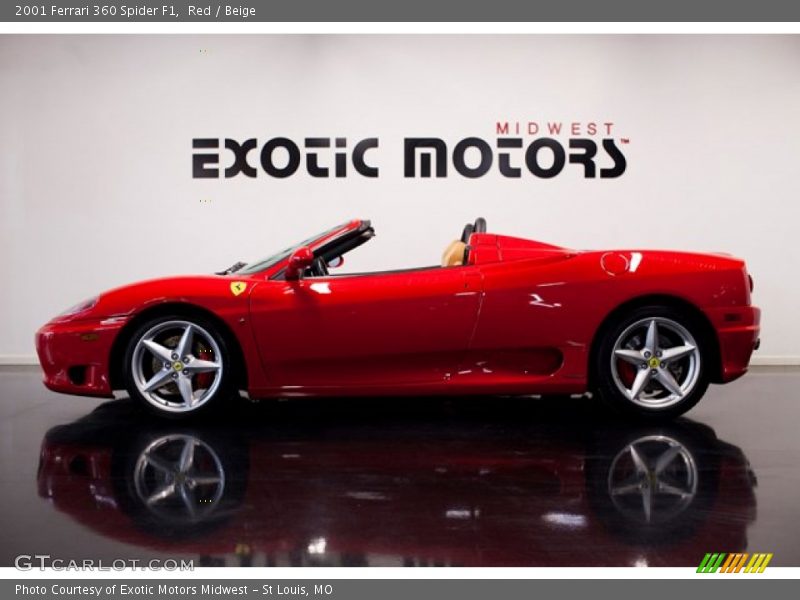 Red / Beige 2001 Ferrari 360 Spider F1